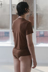 BASERANGE Classic Bamboo Fiber and Cotton Slim Fit T-shirt Series Collection Round Neck Bottoming Shirt France BAS-TOCT-BL-000-OCULAR